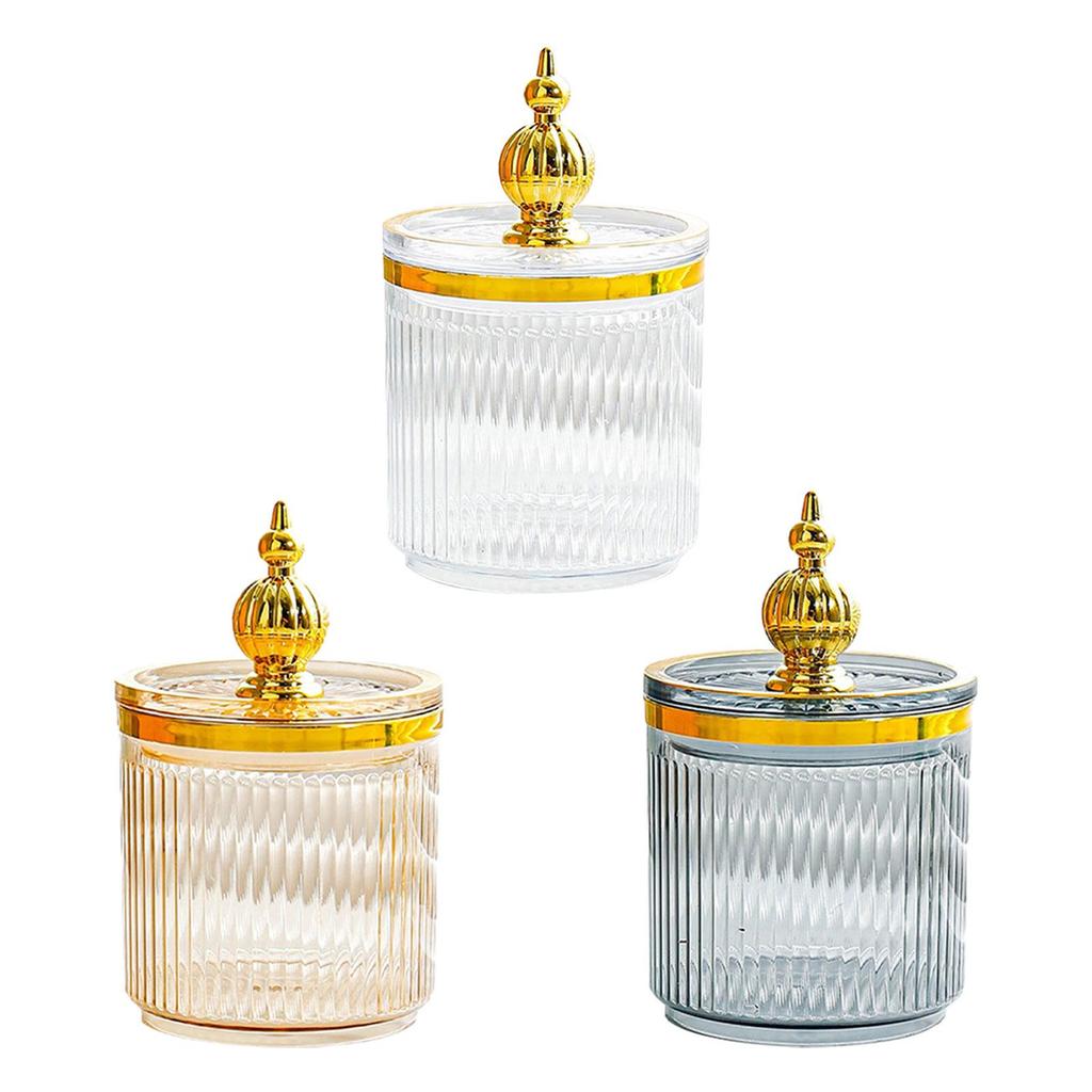 Cotton Swab Storage Box Dustproof Makeup Tool Case Multipurpose Cotton Ball Holder for Bathroom Home Dresser Living Room Bedroom