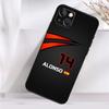 F1 Racing Fernando Alonso 14 Phone Case For iPhone 16 15 14 13 12 11 Pro Max Mini X XR XS Max 7 8 Plus Back Cover