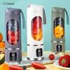 1pcs Portable USB Rechargeable Blender and Juicer Mini Blender Cup Plastic Multifunctional Juicer Cup for Home Travel Gym