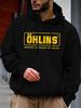 [Худи Ohlins] Унисекс Термохуди Ohlins | 100% Полиэстер Свободный крой Длинный рукав Яркий желтый логотип Худи с технологией подвески