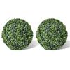 VidaXL Artificial Boxwood Balls Set of 2, Ø35 Cm, Mixed Green Synthetic Foliage, For Indoor and Outdoor Use, 40872