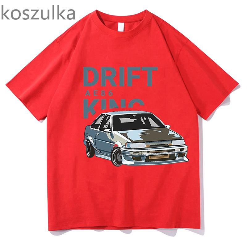 Unisex Men Women Drift AE86 Intial D T Shirts O-Neck 100% Cotton 2022 Summer Printed Unisex Harajuku Game Custom Unisex Short Sleeve