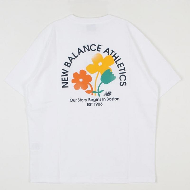 New Balance Uni Flower Short Sleeve Tee Semi Overfit Nbnefco233 10 Short Sleeve Tee