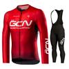 Gcn Red Pro Cycling Jersey Set, Long Sleeve Cycling Clothing, Maillot, Bicycle Sportswear, Road Bike Uniform, 2025