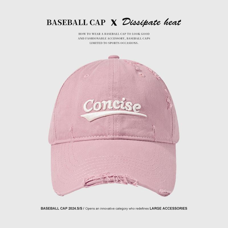 Хлопковая Бейсболка с Вышитыми Буквами и Изогнутым Козырьком для Повседневного Летнего Ношения