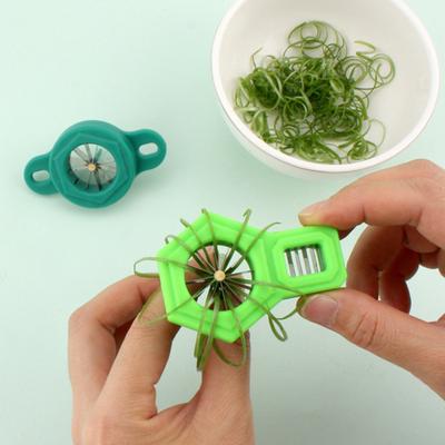 Слайсер для зеленого лука, 12 острых лезвий из нержавеющей стали, маленький резак для лука-шалота, измельчитель зеленого лука, резак для лука-шалота, кухонные гаджеты