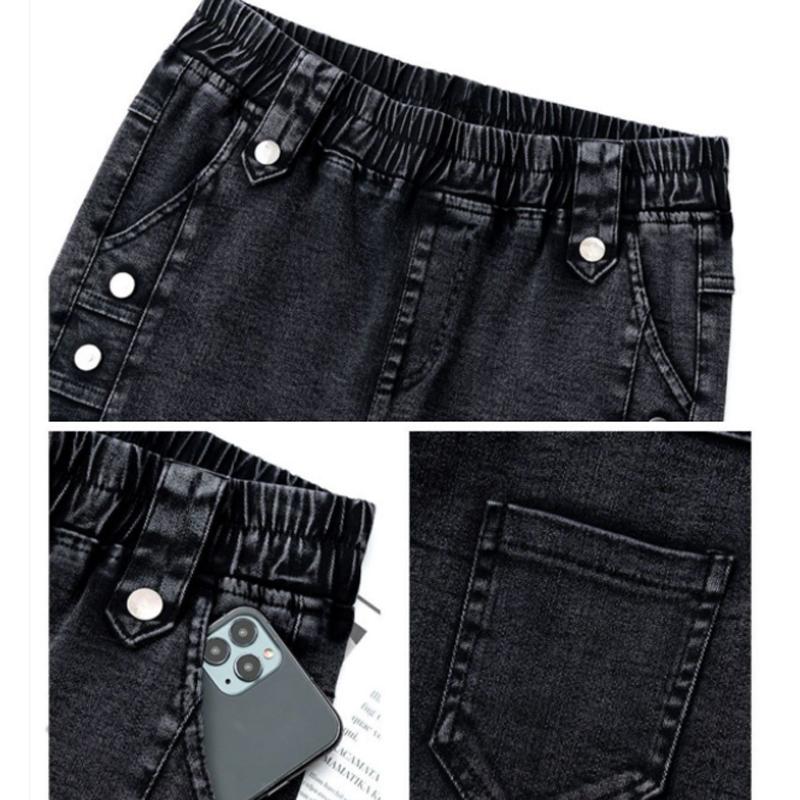 Warm Skinny Denim Pants Winter Plus Velvet Stretch Pencil Jeans Women Big Size 34 Vintage Slim Thicken Jean High Waist Leggings