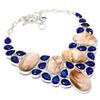 Mookaite, Blue Topaz Gemstone 925 Sterling Silver Jewelry Necklace 18" K2c33