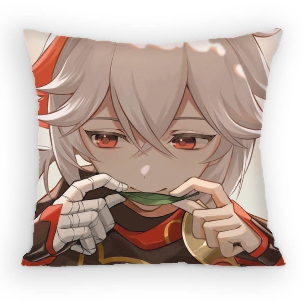 Kaedehara Kazuha Pillow Case Antidustmite Pillowcase Invisible zipper silky Sofa cushion cover for bedroom