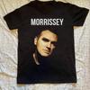 Винтажная черная хлопковая футболка с коротким рукавом Morrissey, все размеры, унисекс, QQ07