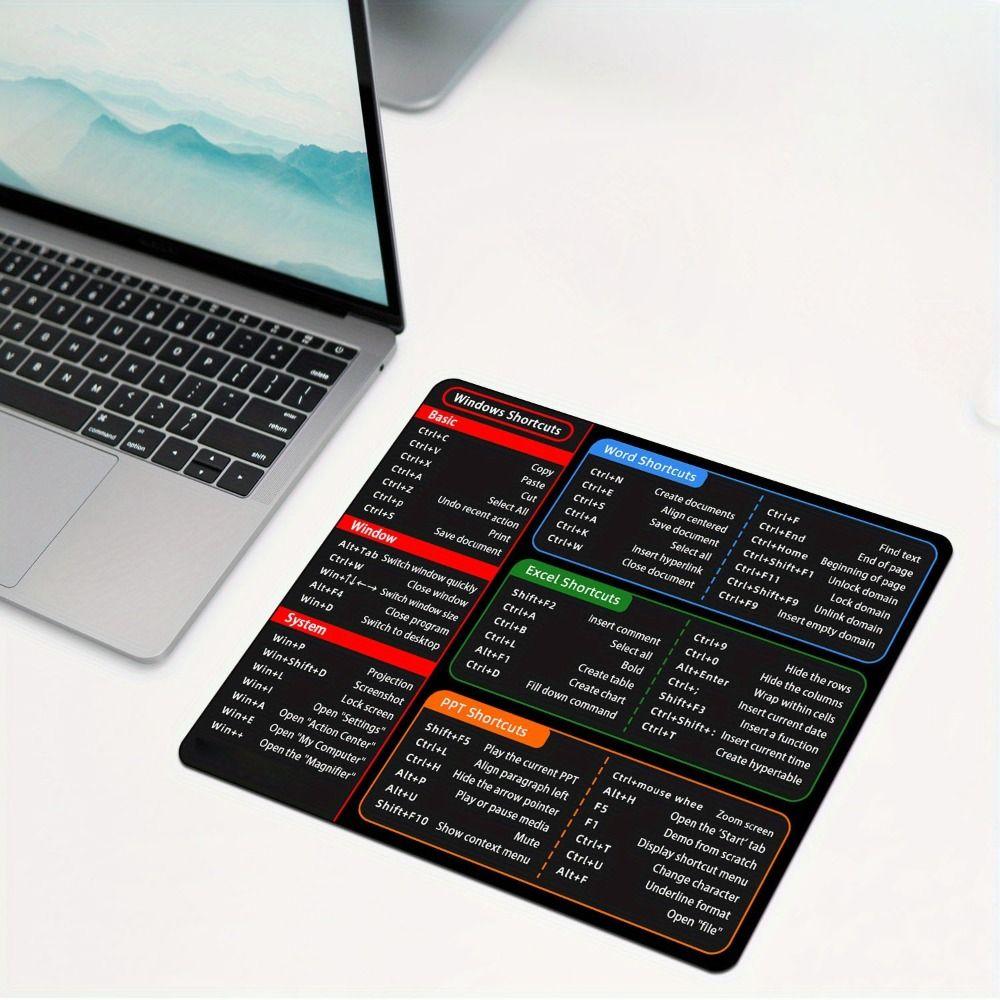 Waterproof Shortcut Mouse Pad NonSlip Office Software Mousepad Quick Key Mousepad  Software Excel