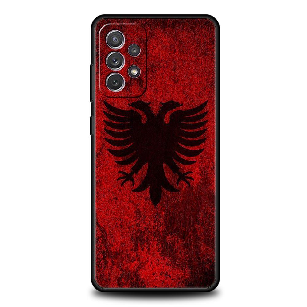 Албания Албанцы Флаг Чехол для телефона Для Samsung Galaxy A13 A51 A71 A41 A31 A21S A11 A03S A12 A32 A52 A22 A23 A33 A53 A73 5G Обложка
