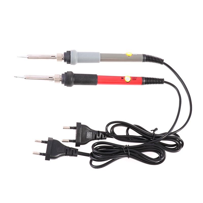 Электрический паяльник с регулируемой температурой, 60 Вт, 220 В, инструменты для ремонта вилок европейского стандарта