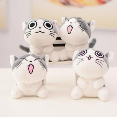 Подвеска в виде сырного кота, плюшевая игрушка, кукла, милая кошка, мини-кукла, школьный рюкзак, брелок, подвесное украшение