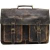 Distressed Hunter Buffalo Leather Laptop Messenger Bag Office Briefcase Crossbody Travel Bag Office Bag