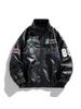 Men's 2024 Autumn PU Leather Motorcycle Jacket with Stand-up Collar and Embroidery - Korean Style Trendy American Casual Coat