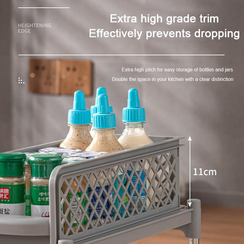 Двухуровневый сетчатый и пластиковый кухонный органайзер с выдвижными ящиками для использования под раковиной или на столешнице