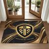 Коврик с дизайном футбольного клуба Leeds United из кристаллического бархата, мягкий декоративный коврик для спальни, прихожей