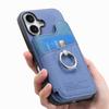 Premium Horizontal Flip Phone Case with RFID Blocking for iPhone 16 Pro Max 16e 15 14 Plus 13 Pro 12 11 XS 360° Rotatable Ring Kickstand Wallet Case