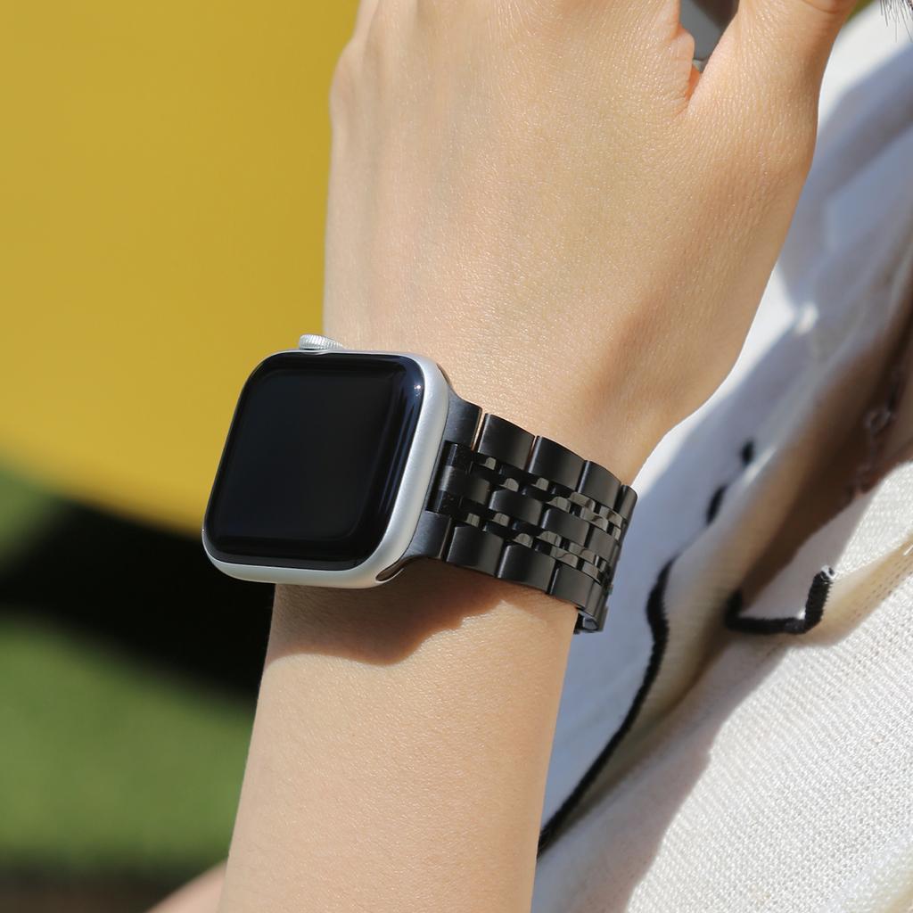 Egadeun Металлический ремешок для Apple Watch Браслет Jubilee Черный