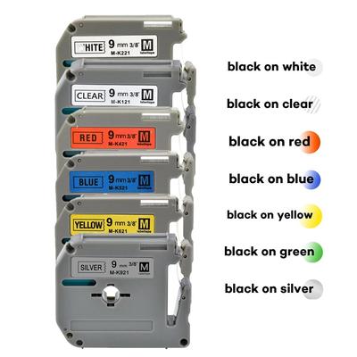 5 шт., совместимая лента для этикеток Brother MK221 MK 221 MK621 MK121 MK521 MK421 для принтера Brother P Touch PT70 PT80 pth110