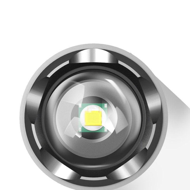 High Power LED Flashlight USB Rechargeable Torch Portable Zoomable Camping Light 3 Lighting Modes Use High Strength Material