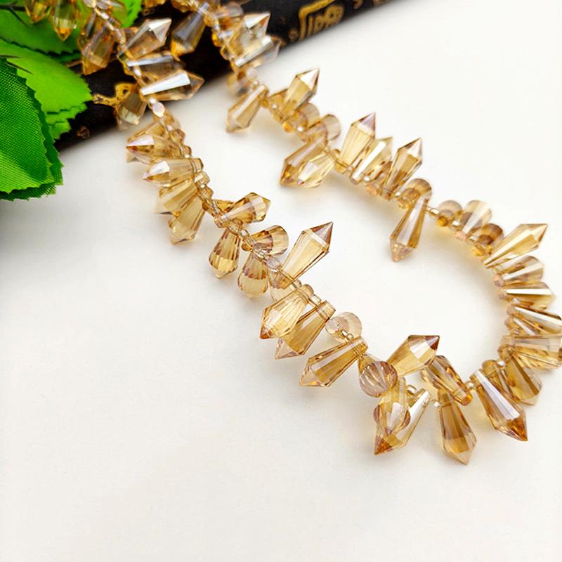 Chandelier Crystal Icicle Prisms Replacement Suncatcher Drops Pendant Lamp Candle Holder Bead Curtain DIY Parts Decor