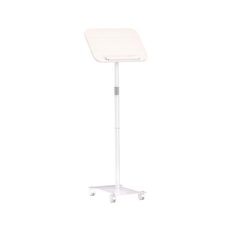 Регулируемая передвижная напольная стойка для ноутбука и планшета с книжной полкой и доской для рисования