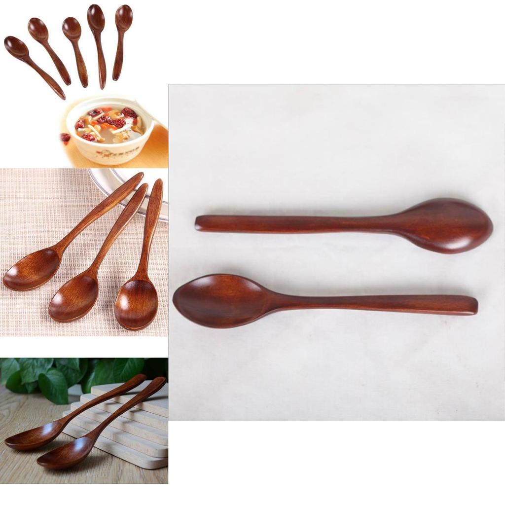 Изысканная винтажная деревянная ложка бамбуковый кухонный инструмент идеально подходит для супа и кейтеринга