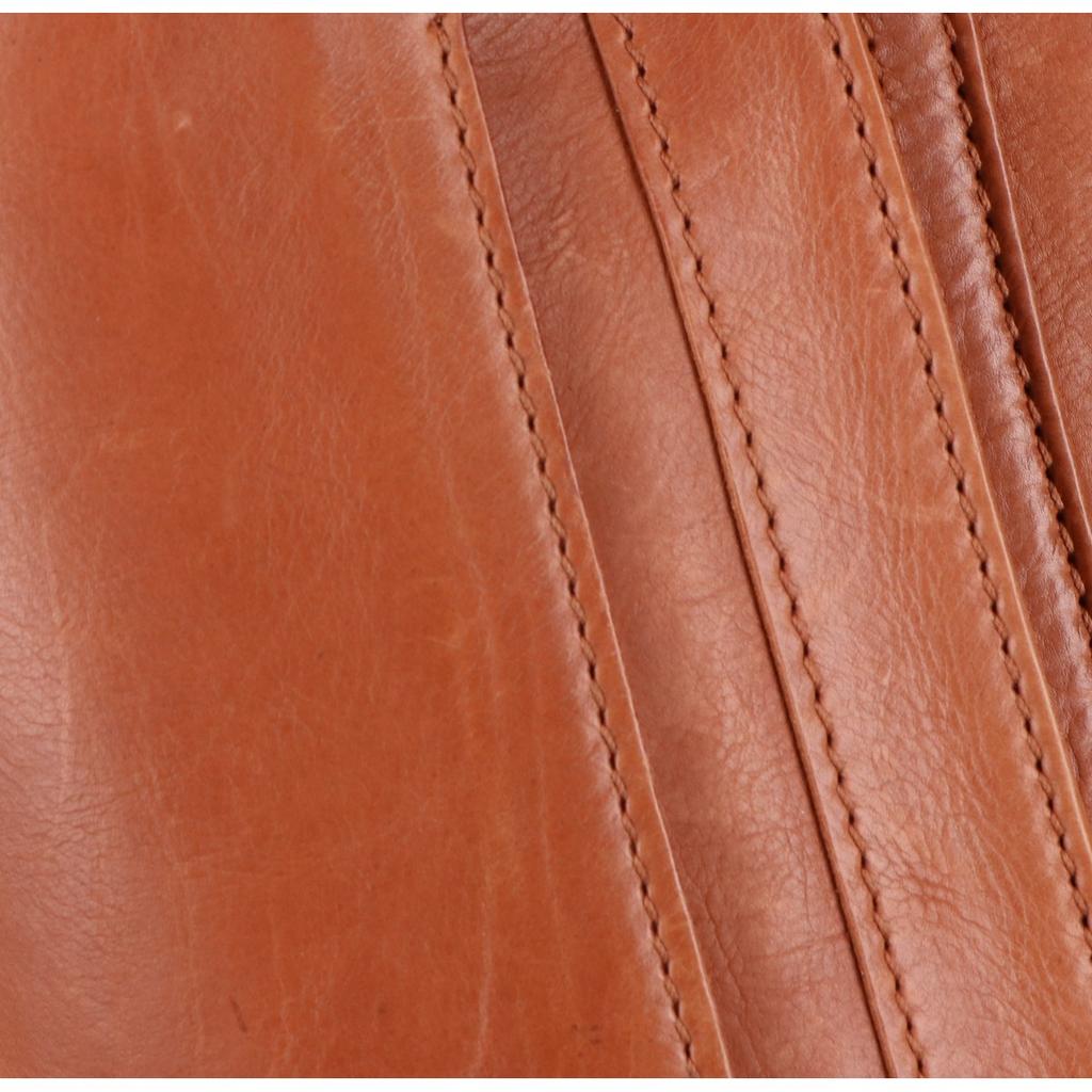 Genten Leather Flap Shoulder Bag BrownUsed