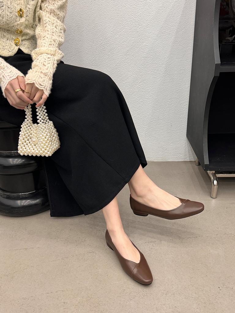 Мода Повседневные Женские Лоферы Осенние Туфли На Низком Каблуке Черные Бежевые Коричневые Желтые Повседневные Шлепанцы Мюли Обувь Женские Мюли Ballte Dance