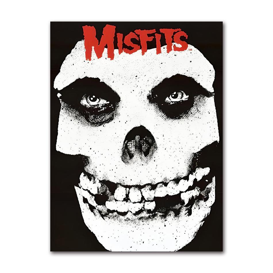 Винтажный хардкор хоррор панк The Misfits Живое фото Музыкальный концерт Арт постер Холст Живопись Настенные принты Картина Комната Декор для дома