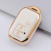 Gold Edge TPU Soft Rubber Key Case for Suzuki Jimny 3-Button Model