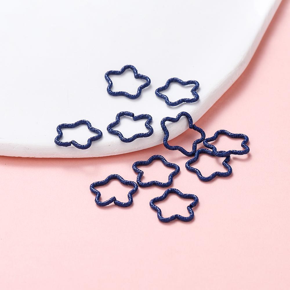 50pcs/lot Colorful Open Rings Star Shape Jump Rings For Jewelry Making Keychain Phone Chain Diy Craft Findings Supplies