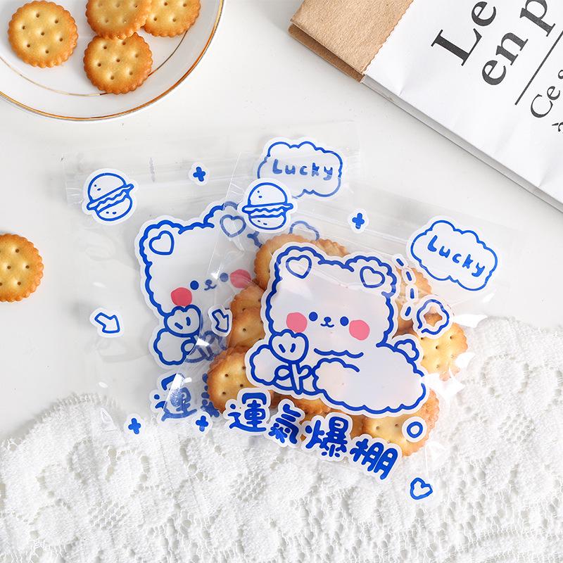 Милый мультяшный самоклеящийся пакет для украшений и подарков - Прозрачная упаковка для школы, пакет для маски