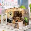 Миниатюрный кукольный домик 3D-пазл Сборка Комната для творчества Игрушки Декор для дома Спальни С мебелью Деревянное ремесло Кукольные домики