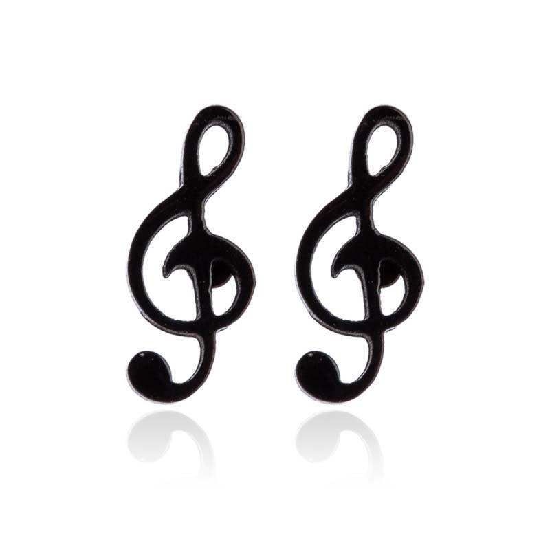 Women's Stainless Steel Halloween Spider Earrings with Geometric Star and Musical Note Patterns