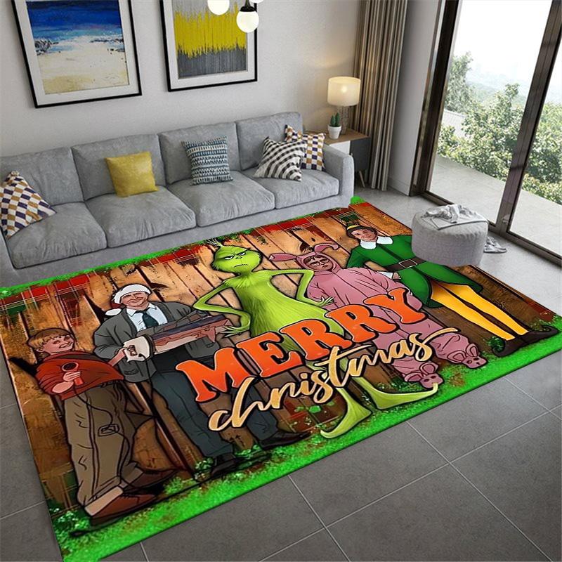 Christmas Movie Carpet Rug for Living Room Bedroom Home Sofa Decoration,Kids play Non-slip Floor Mat