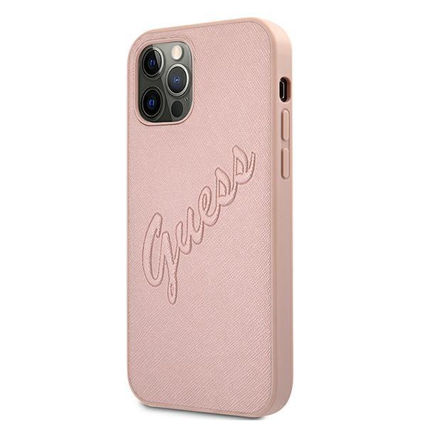 Guess Guhcp12Lrsavsrg Iphone 12 Pro Max6,7 Różowy/Pink Hardcase Saffiano Vintage Script
