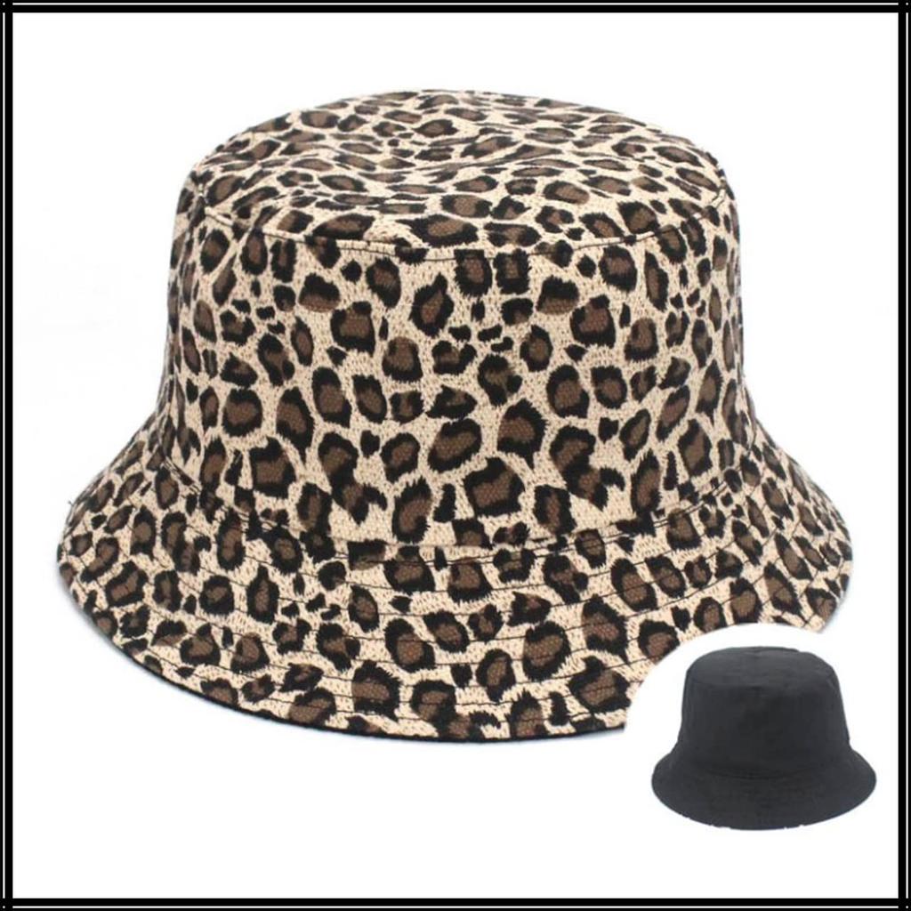 Leopard CA626 [White Fang] Hat, Print, Cap, Reversible, Plain, Outdoor, Women's, (Leopard Print)