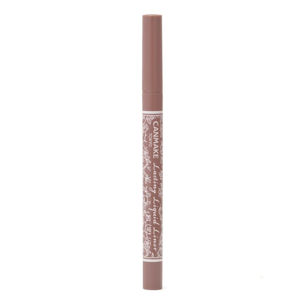 Canmake Lasting Liquid Liner 08 Brown Marron Liquid Removes with Warm Water 0.5ml Eyeliner, Ultra-Fine Brush, Quick-Drying,