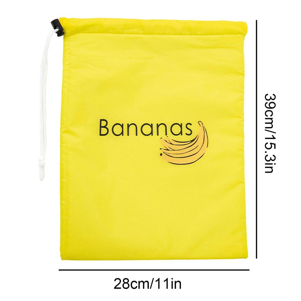 1pc Storage Bag for Banana Lettuce Thermal Insulation Shockproof Freshs Keeping With Pockets Drawstring Reusable