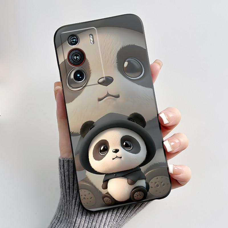 Чехол для ZTE Nubia Z40 Pro NX701J Милое Сердце Кролик Черный Мягкий ТПУ Силикон Ударопрочный Задний Чехол для Телефона Nubia Z40Pro 5G