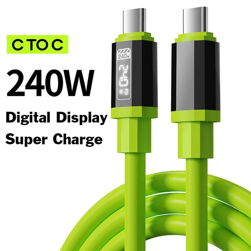 Кабель Type-C — Type-C мощностью 240 Вт с цифровым дисплеем и поддержкой Super Charging 6A