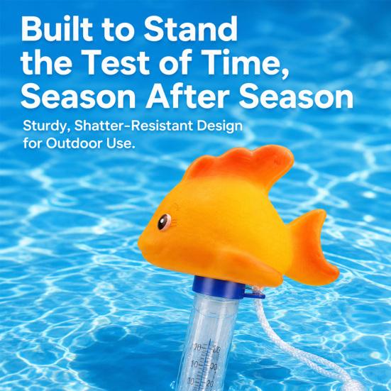 Yousheng Swimming Pool Floating Thermometer, Flamingo Turtle Duck Goldfish Shark Water Temperature Gauge, Easy Read Bathtub Hot Tub Temperature