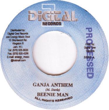 7-дюймовая пластинка BEENIE MAN / AMIN BRASCO - Ganja Anthem / Under Mi Charm НЕТ Digital One Rec 2002 Ямайка Регги, Ска и Даб Б/У