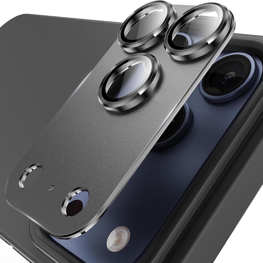 2 комплекта Роскошная металлическая защита объектива камеры для iPhone 17 16 15 14 Pro Max Алюминиевый сплав Пленка для камеры Оригинальный цвет Защита объектива из закаленного стекла