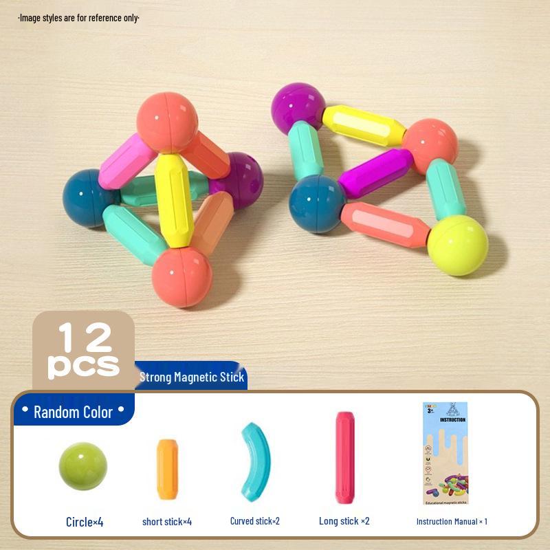3D Magnetic Building Blocks: Educational Puzzle Toy for Boys & Girls Ages 1-3