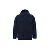 Uniqlo Однотонная куртка-толстовка с капюшоном, длинным рукавом и молнией, свободная, унисекс, темно-синяя 464026-69
