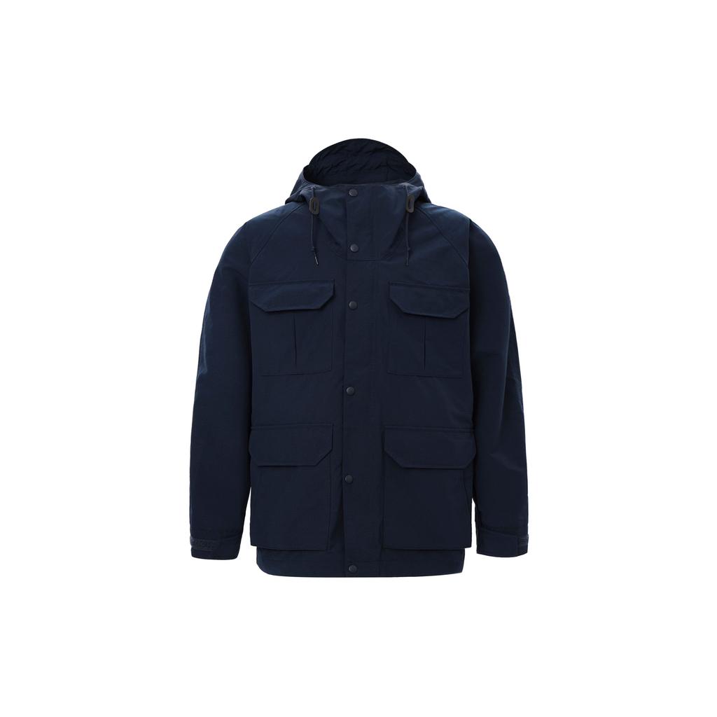 Uniqlo Однотонная куртка-толстовка с капюшоном, длинным рукавом и молнией, свободная, унисекс, темно-синяя 464026-69